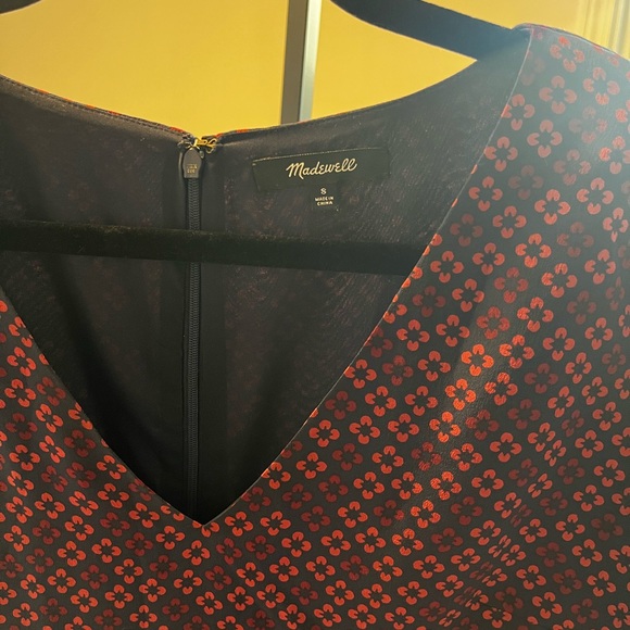 Madewell Purple Floral Flutter Bell Sleeve Silk Mini Dress - Picture 4 of 4